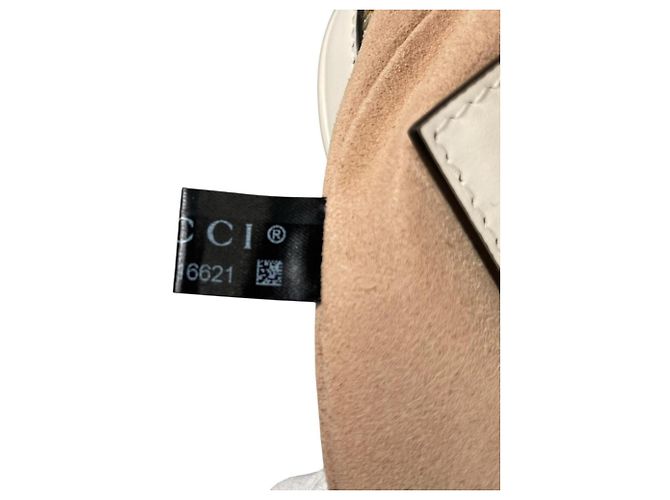 Borsa a spalla in pelle bianca Gucci Bianco - vista 12