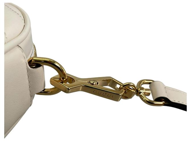 Borsa a spalla in pelle bianca Gucci Bianco - vista 15