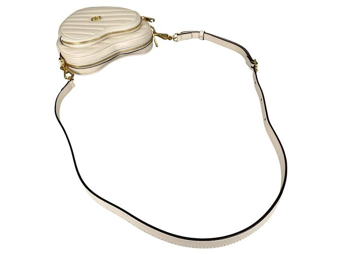 Borsa a spalla in pelle bianca Gucci Bianco - vista 5