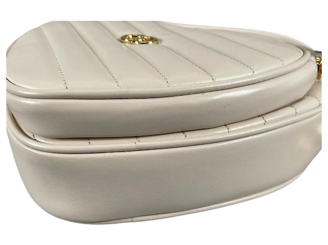 Borsa a spalla in pelle bianca Gucci Bianco - vista 6