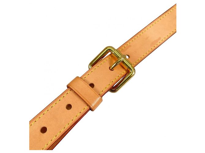Cinghia a spalla in pelle naturale Louis Vuitton Beige - vista 3