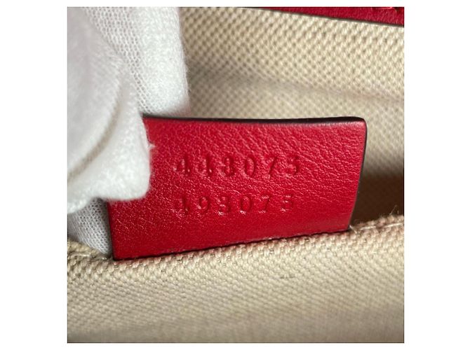 Borsa a mano/spalla in pelle di bambù Gucci Dionysus Rosso - vista 15