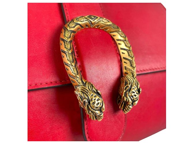 Borsa a mano/spalla in pelle di bambù Gucci Dionysus Rosso - vista 19