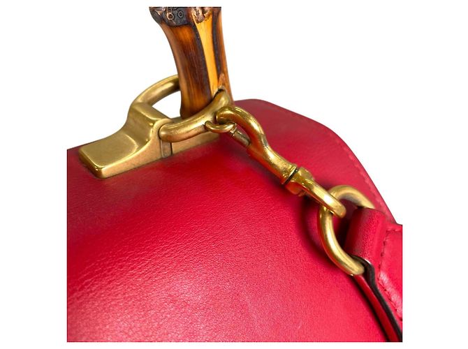 Borsa a mano/spalla in pelle di bambù Gucci Dionysus Rosso - vista 20