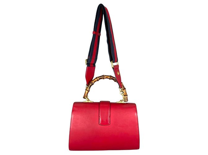 Borsa a mano/spalla in pelle di bambù Gucci Dionysus Rosso - vista 4