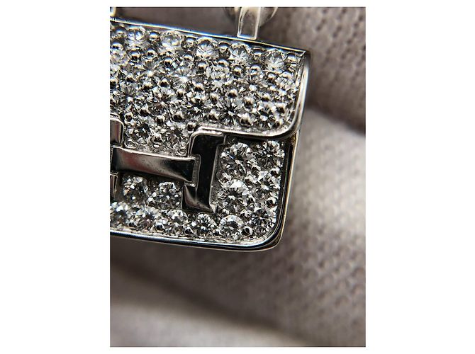 Constance Collar Hermès de oro blanco y diamantes - vista 14