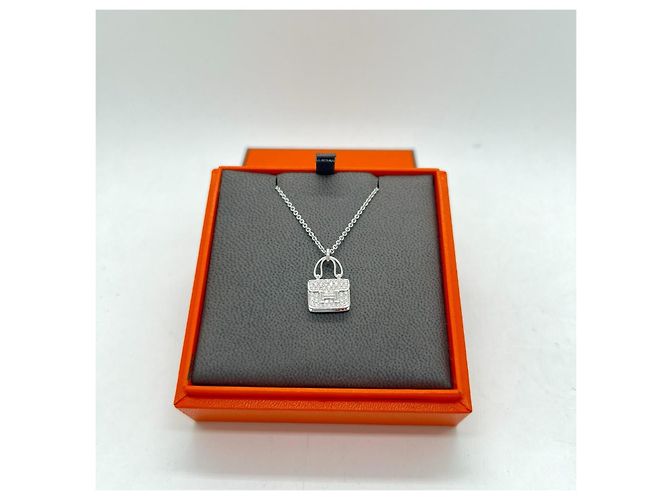 Constance Collar Hermès de oro blanco y diamantes - vista 2