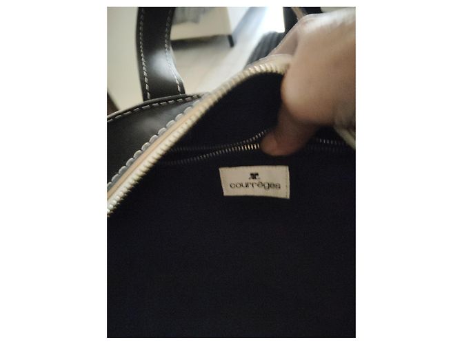 Courreges Borsa in pelle nera Courrèges Nero - vista 5