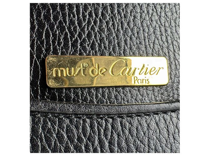 Borsa a spalla in pelle Cartier Nero - vista 12
