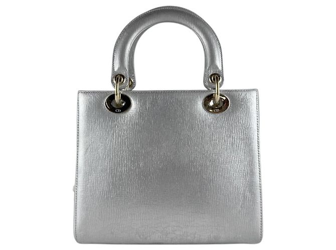 Borsa a mano/spalla Christian Dior Lady Argento Multicolore - vista 3