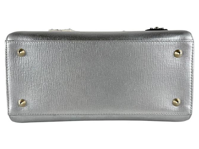 Borsa a mano/spalla Christian Dior Lady Argento Multicolore - vista 4