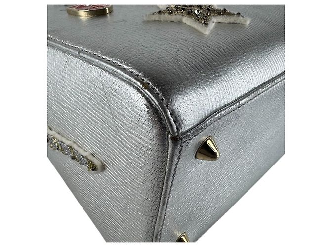 Borsa a mano/spalla Christian Dior Lady Argento Multicolore - vista 8