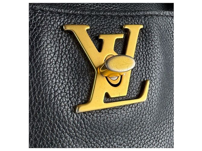 Borsa a Spalla in Pelle Lockmeet di Louis Vuitton Nero - vista 11