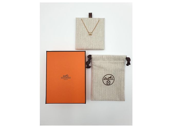 Hermès Collana Mini Pop H, Marrone Grace, Finiture in Oro Beige D'oro Marrone chiaro - vista 4