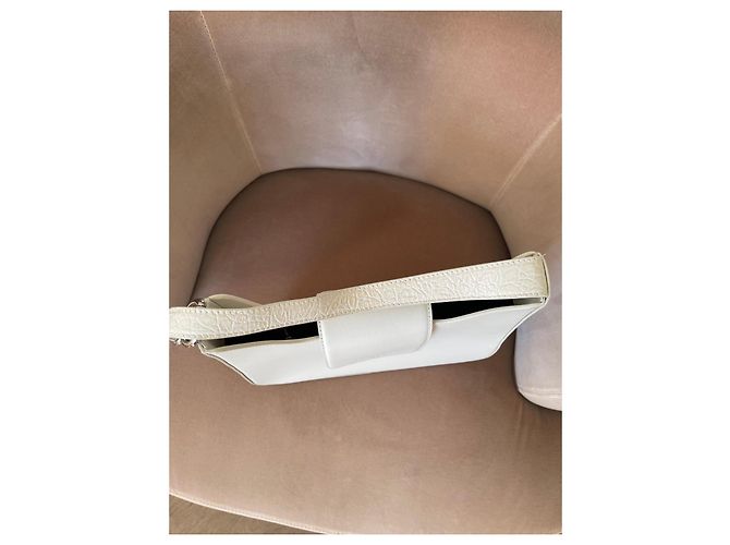 Borsa a mano Lancel in pelle bianca Bianco - vista 10