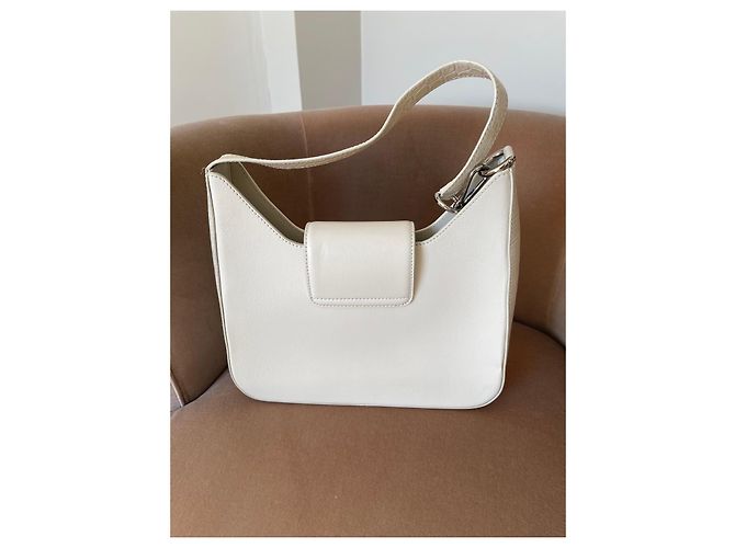 Borsa a mano Lancel in pelle bianca Bianco - vista 3