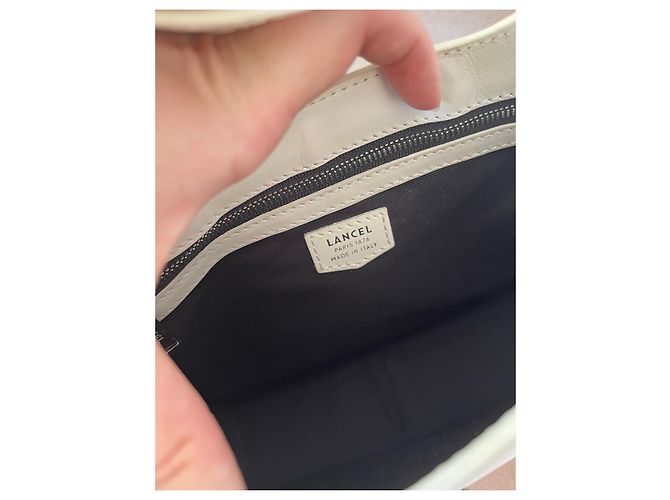 Borsa a mano Lancel in pelle bianca Bianco - vista 5