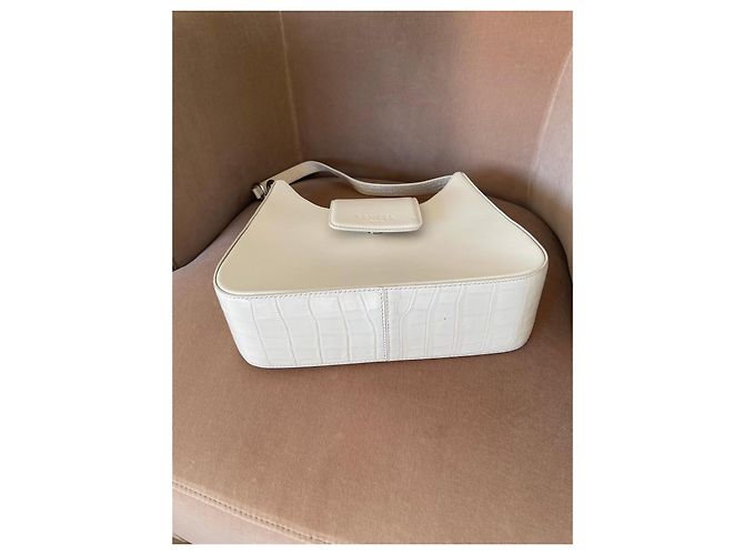 Borsa a mano Lancel in pelle bianca Bianco - vista 9