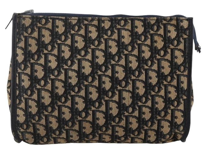 Borsa Clutch in Tela Trotter Christian Dior Navy Auth 175154 - vista 13