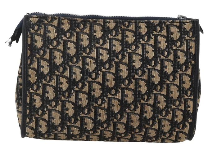 Borsa Clutch in Tela Trotter Christian Dior Navy Auth 175154 - vista 2