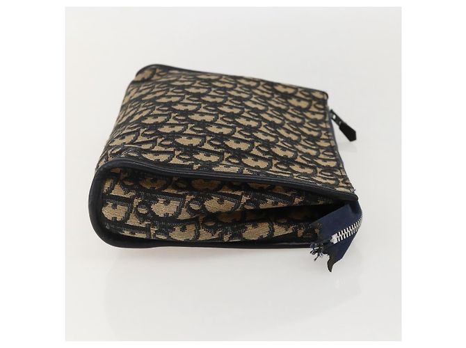 Borsa Clutch in Tela Trotter Christian Dior Navy Auth 175154 - vista 4