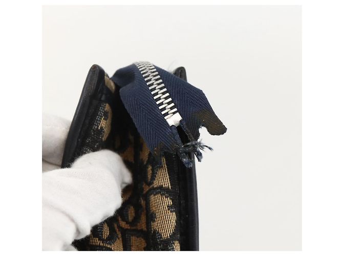 Borsa Clutch in Tela Trotter Christian Dior Navy Auth 175154 - vista 6