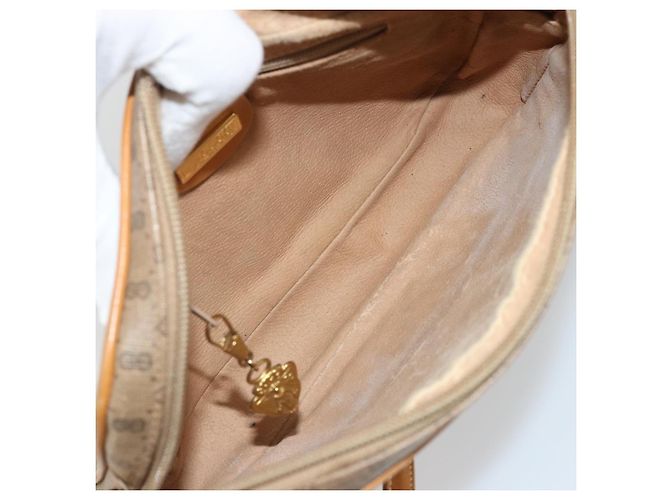 Gucci Borsa a Spalla Micro GG Supreme PVC Beige Oro 007 113 1943 Auth 175727 D'oro - vista 11