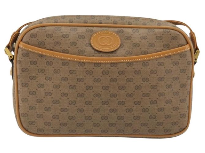 Gucci Borsa a Spalla Micro GG Supreme PVC Beige Oro 007 113 1943 Auth 175727 D'oro - vista 13