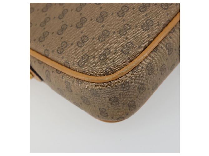 Gucci Borsa a Spalla Micro GG Supreme PVC Beige Oro 007 113 1943 Auth 175727 D'oro - vista 14