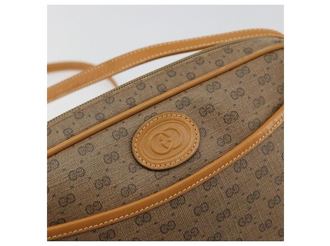 Gucci Borsa a Spalla Micro GG Supreme PVC Beige Oro 007 113 1943 Auth 175727 D'oro - vista 17