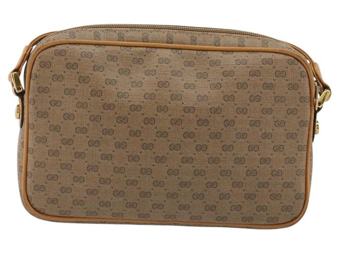 Gucci Borsa a Spalla Micro GG Supreme PVC Beige Oro 007 113 1943 Auth 175727 D'oro - vista 2