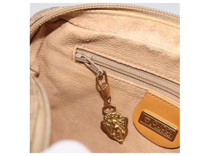 Gucci Borsa a Spalla Micro GG Supreme PVC Beige Oro 007 113 1943 Auth 175727 D'oro - vista 21