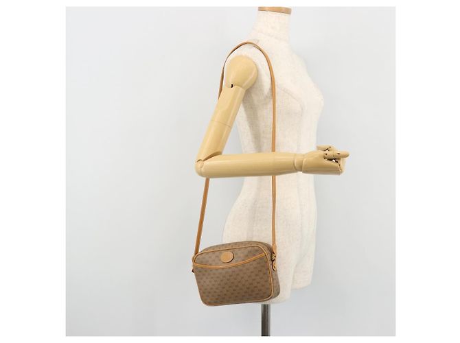 Gucci Borsa a Spalla Micro GG Supreme PVC Beige Oro 007 113 1943 Auth 175727 D'oro - vista 24