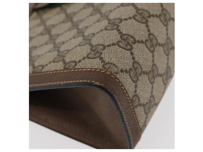 GUCCI GG Supreme Web Sherry Line Clutch Bag PVC Beige 89 01 002 Auth ti3823 - vista 14