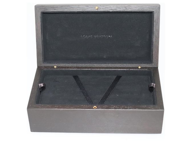 Louis Vuitton Stiftetui Set Metall Holz Braun LV Auth bs34322 - Ansicht 20