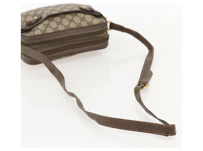 Bolsa de Ombro Gucci GG Supreme Web Sherry Line PVC Bege 66 02 049 Auth 175721 - vista 7