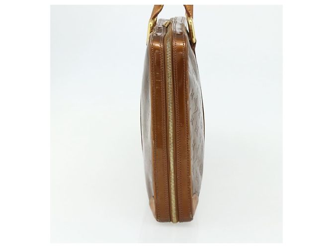 LOUIS VUITTON Borsa a Mano Monogram Vernis Van Damme Bronzo M91125 LV Auth ti3865 - vista 4
