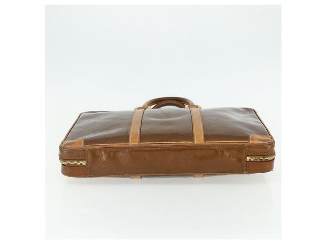 LOUIS VUITTON Borsa a Mano Monogram Vernis Van Damme Bronzo M91125 LV Auth ti3865 - vista 5