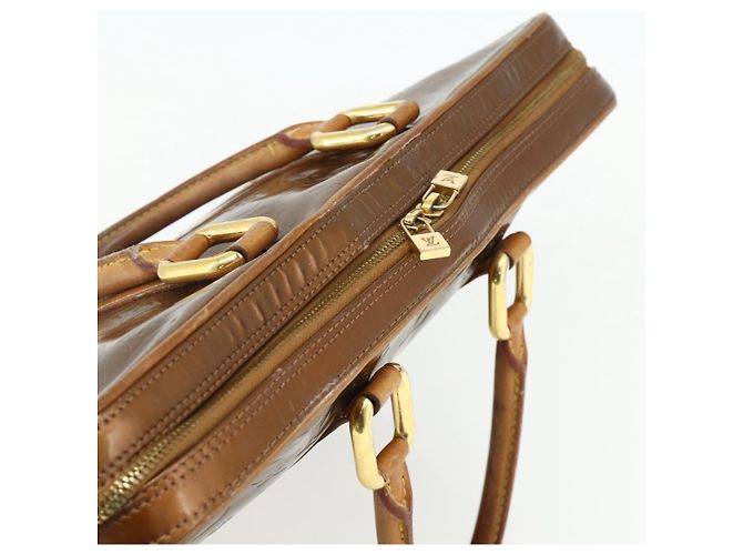 LOUIS VUITTON Borsa a Mano Monogram Vernis Van Damme Bronzo M91125 LV Auth ti3865 - vista 6