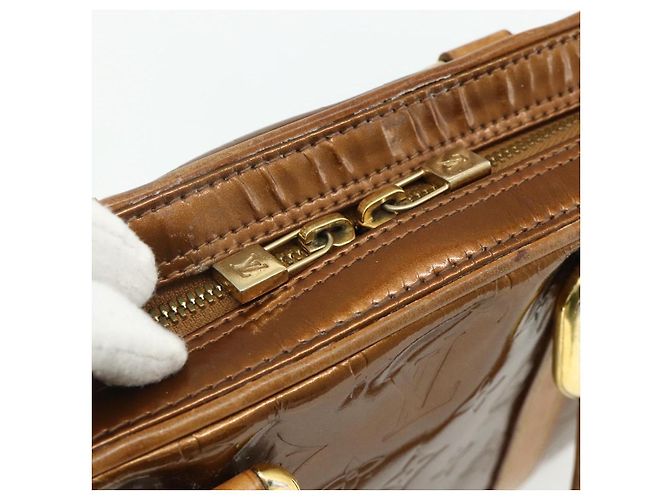 LOUIS VUITTON Borsa a Mano Monogram Vernis Van Damme Bronzo M91125 LV Auth ti3865 - vista 9