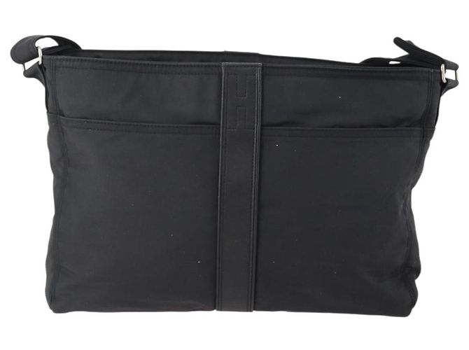 Hermès HERMES Borsa a Spalla Acapulco Basas MM Nylon Nero Auth BAZ192 - vista 13
