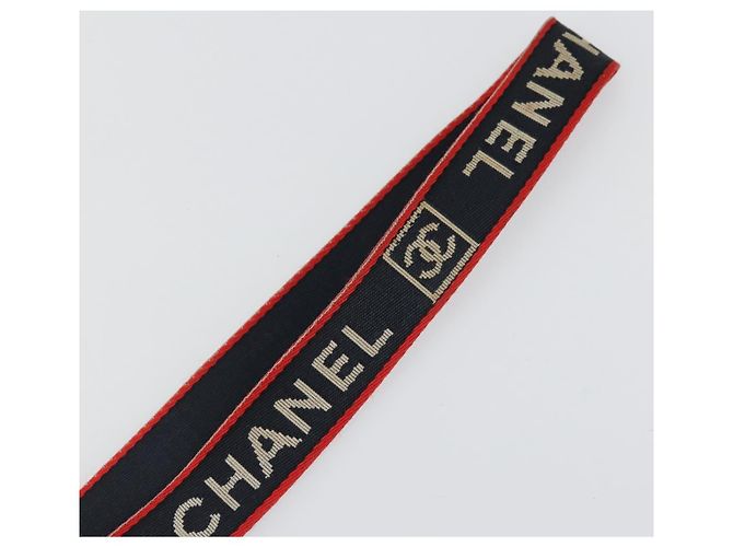 CHANEL Cinturino in Tela Rosso Blu Navy CC Auth ka3899A - vista 11
