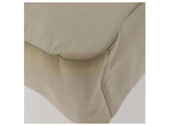 PRADA Borsa a mano in nylon avorio argento autentica 175398 Crudo - vista 15