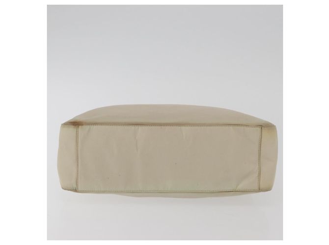 PRADA Borsa a mano in nylon avorio argento autentica 175398 Crudo - vista 5