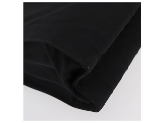 Borsa da lavoro PRADA in nylon nero argento Auth ti3827 - vista 15