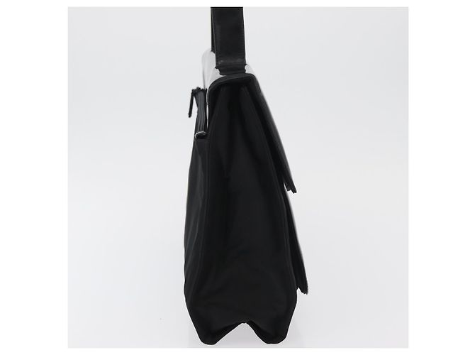 Borsa da lavoro PRADA in nylon nero argento Auth ti3827 - vista 4
