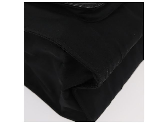 Borsa da lavoro PRADA in nylon nero argento Auth ti3827 - vista 9