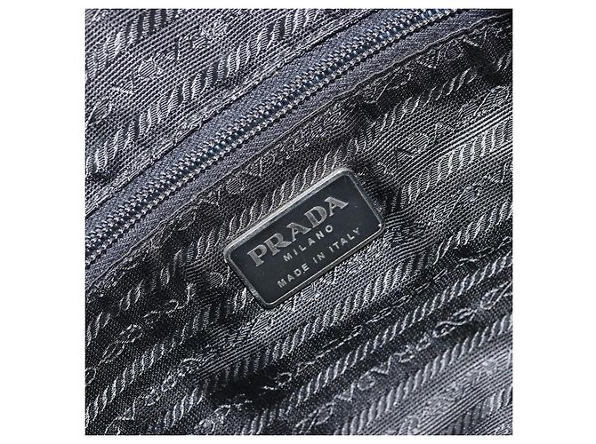 PRADA Schultertasche aus schwarzem Nylon mit Silber authentisch ka4043 - Ansicht 19