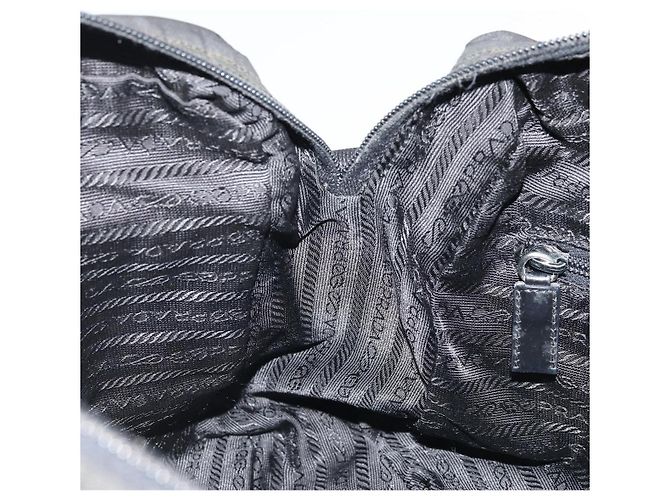 PRADA Schultertasche aus schwarzem Nylon mit Silber authentisch ka4043 - Ansicht 21