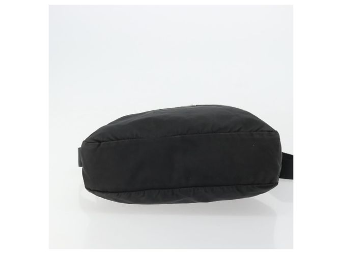 PRADA Schultertasche aus schwarzem Nylon mit Silber authentisch ka4043 - Ansicht 5